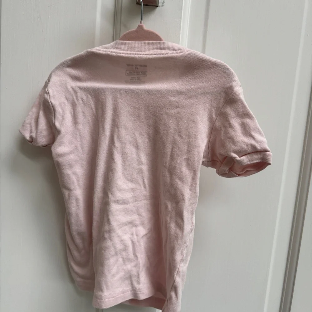Daughter Queen 4T Girls Pink Butterfly Dreams Fly Short Sleeve Pajama Top Shirt
